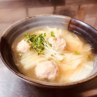 鶏団子と白菜のトロトロ煮